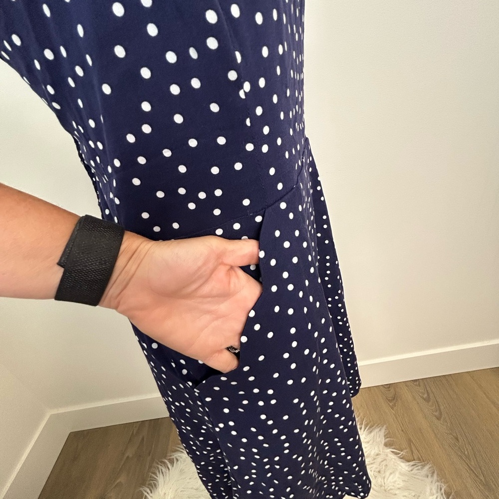 41 Hawthorn Navy Polka Dot Sundress – Size L - Picture 3 of 10